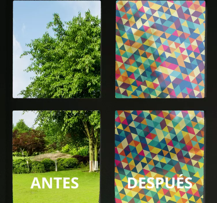 Geometrično prosojno nalepka za okno - TenStickers