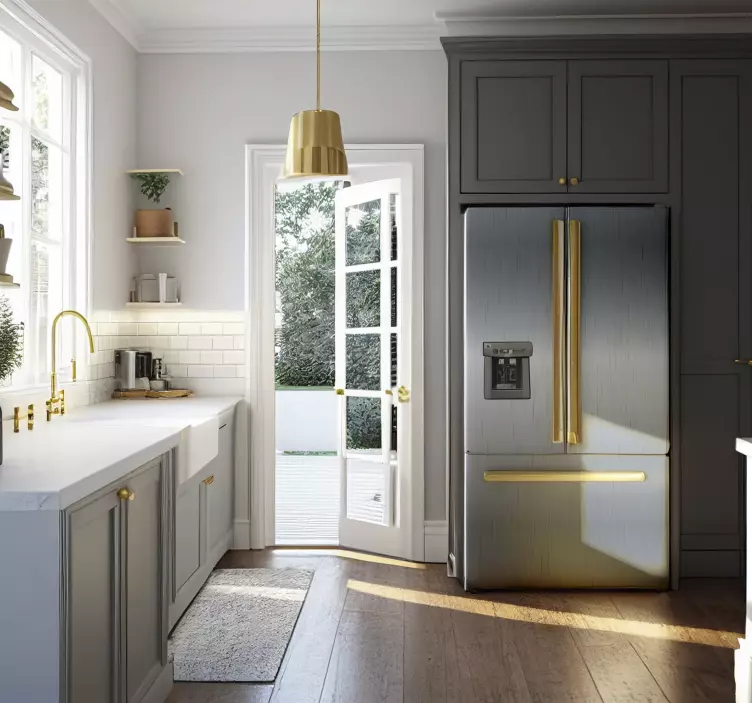 Oglata jekla Dekorativne nalepka za hladilnik - TenStickers