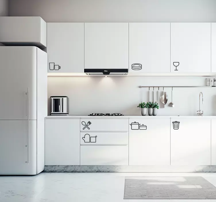 Ikone za kuhinjo nalepka jedilnega pribora - TenStickers