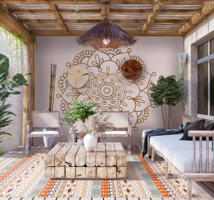 Indijska nalepka za lotus cvet - TenStickers