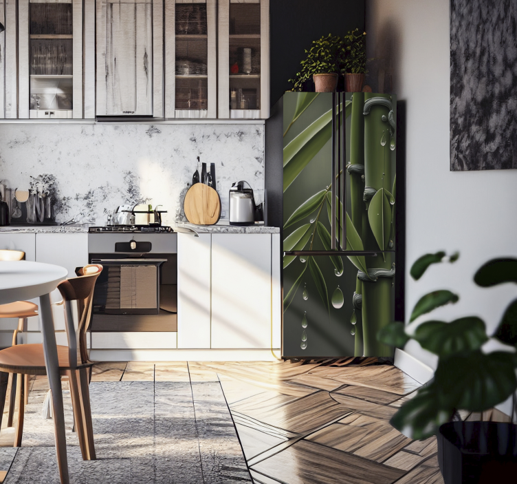 Vinil  bambusa Dekorativne nalepka za hladilnik - TenStickers