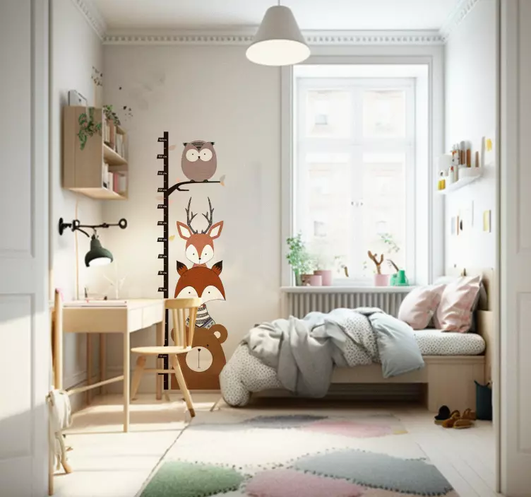 Nalepke za višino na gozdnih živalih - TenStickers