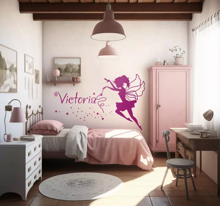 Osebno ime pravljične stenske nalepke - TenStickers