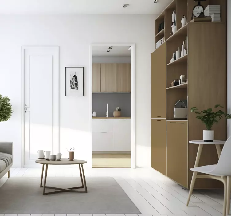 Matt beige rjava Nalepka za pohištvo - TenStickers