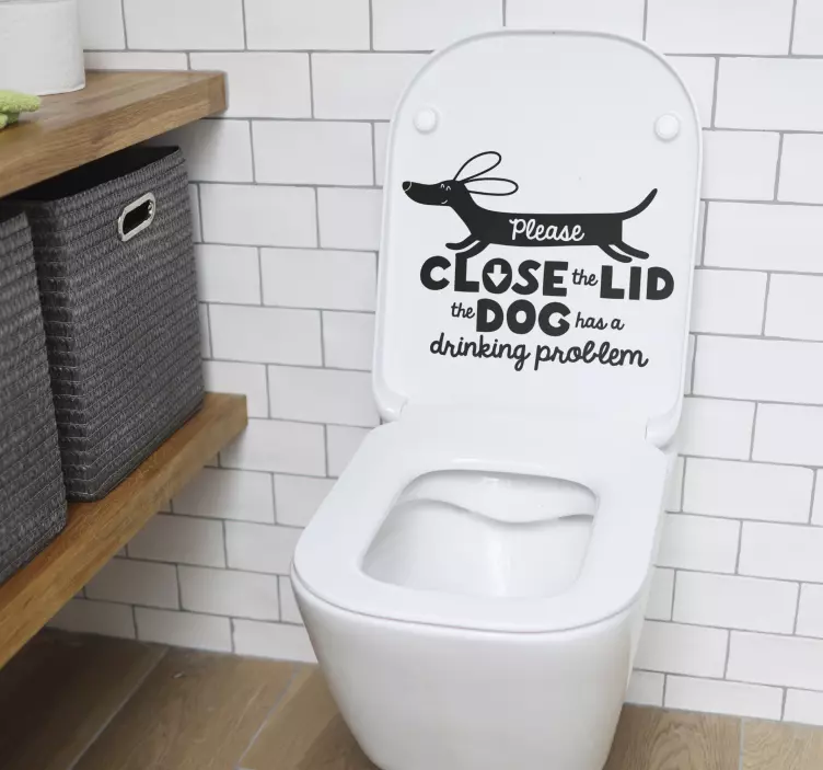 Zapri pokrov psa. Nalepke za hišne ljubljenčke - TenStickers