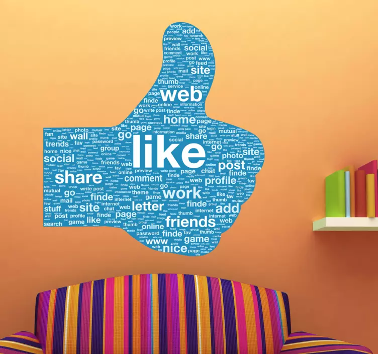 Thum up spletni medijski nalepki - TenStickers