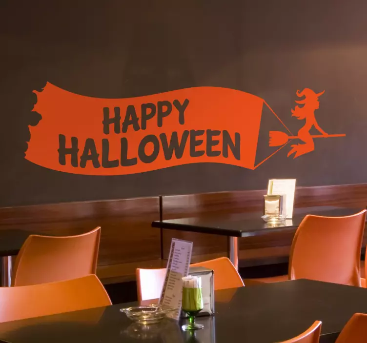 Happy halloween celebration nalepka za izložbe - TenStickers