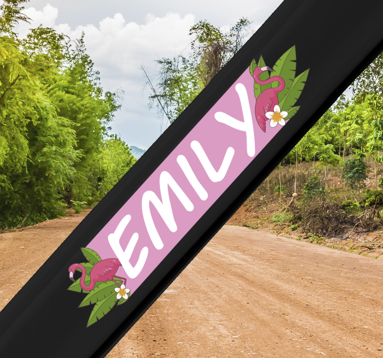 Prilagodljiv flamingo kolesarski nalepka - TenStickers