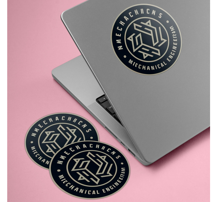 Personaliziran krog z logotipom nalepka za pisarno - TenStickers