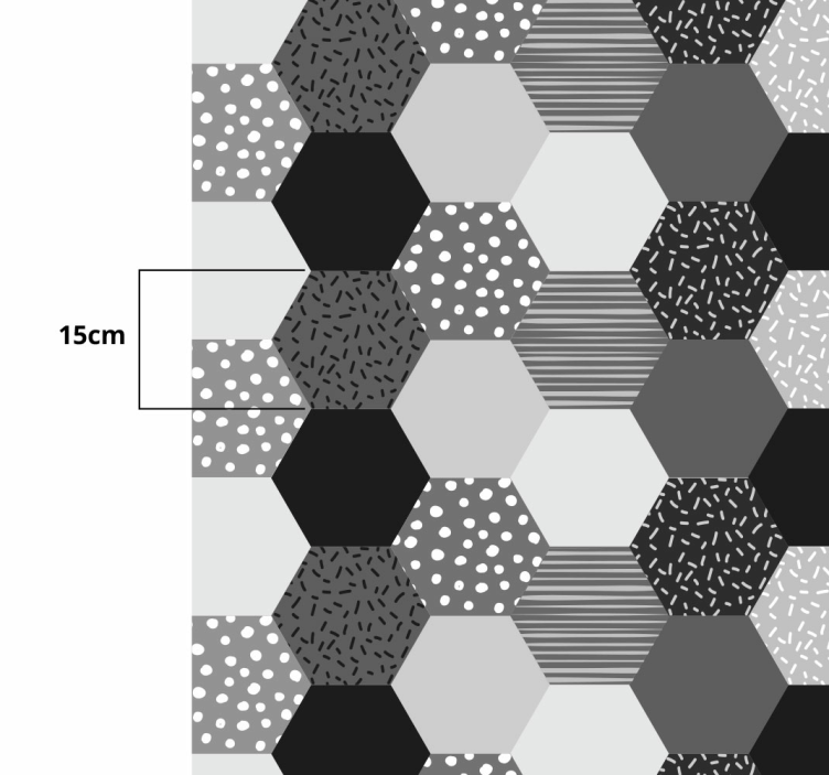 Siva talna nalepka v obliki petkotnika talna nalepka - TenStickers
