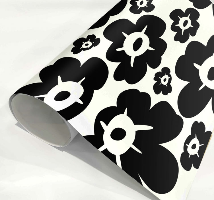 Nalepka rože črni mak - TenStickers