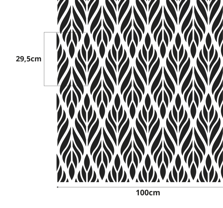 Nalepka okna z vzorcem listov - TenStickers