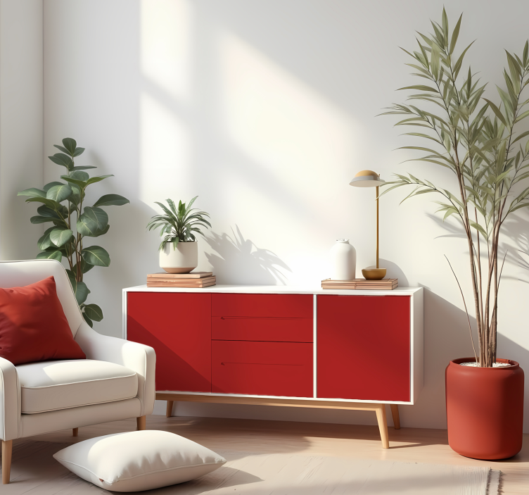 Mat rdeča enobarvna nalepka za rjuhe - TenStickers