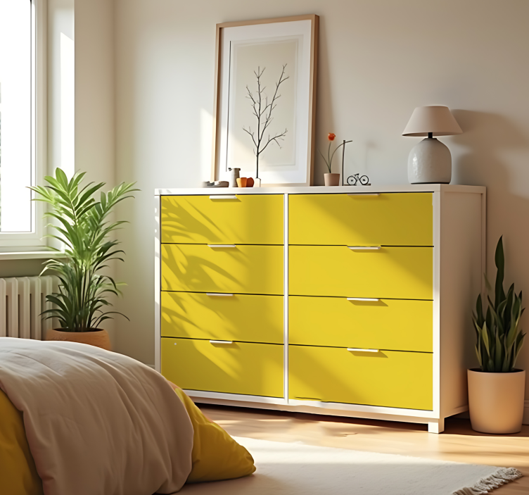 Mat svetlo rumena enobarvna nalepka za rjuhe - TenStickers