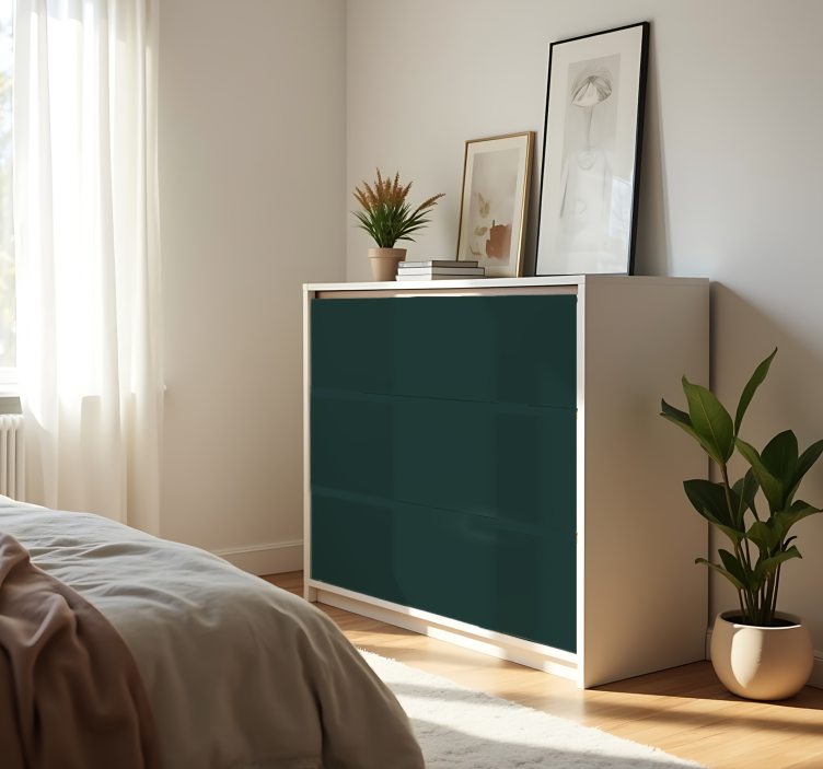 Mat temno zelena enobarvna nalepka za rjuhe - TenStickers