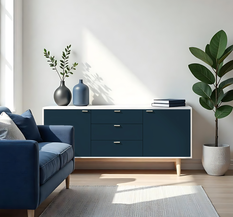 Mat temno modra enobarvna nalepka za rjuhe - TenStickers