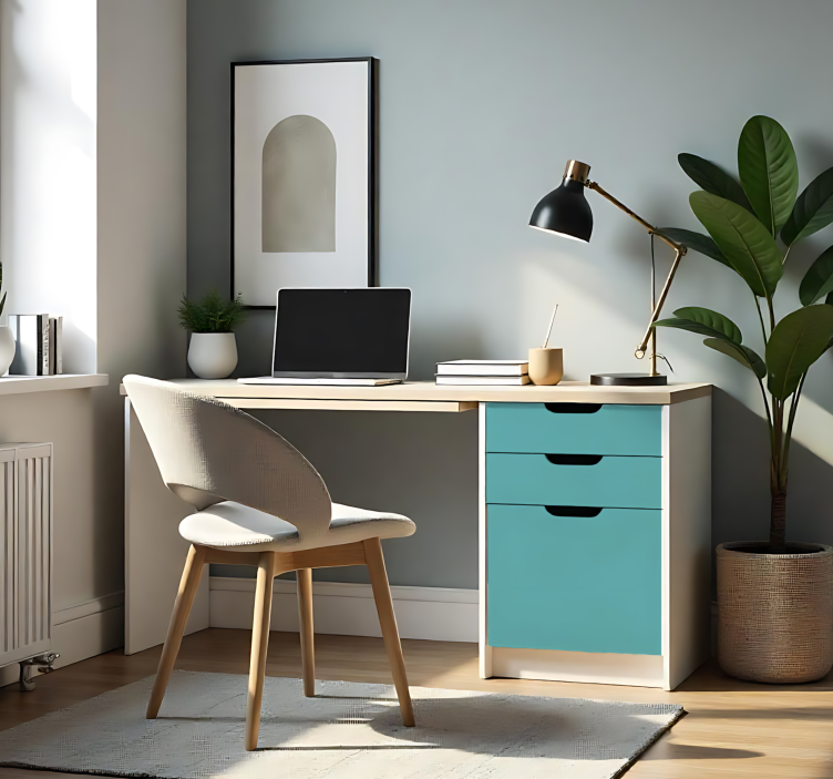 Mat srednje turkizna enobarvna nalepka za rjuhe - TenStickers