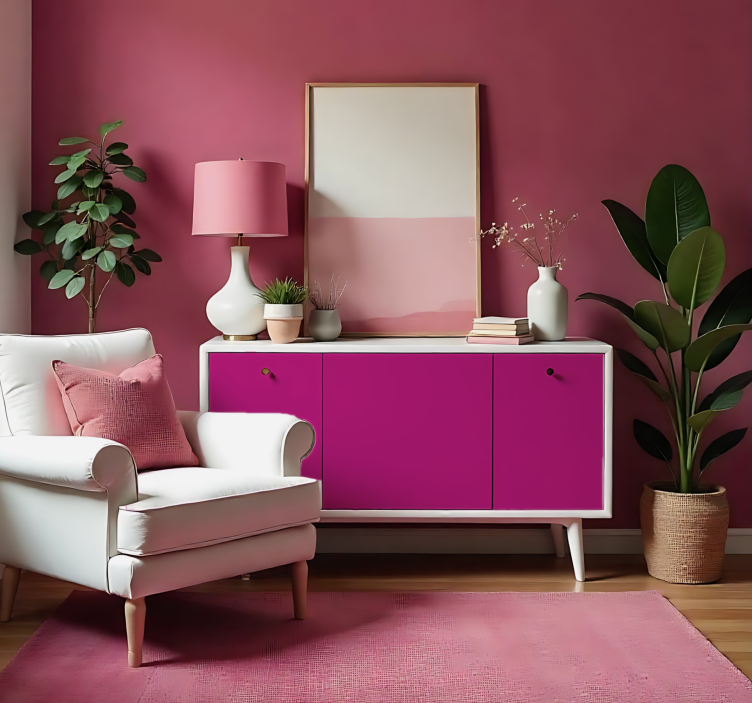 Mat vroče roza enobarvna nalepka za rjuhe - TenStickers