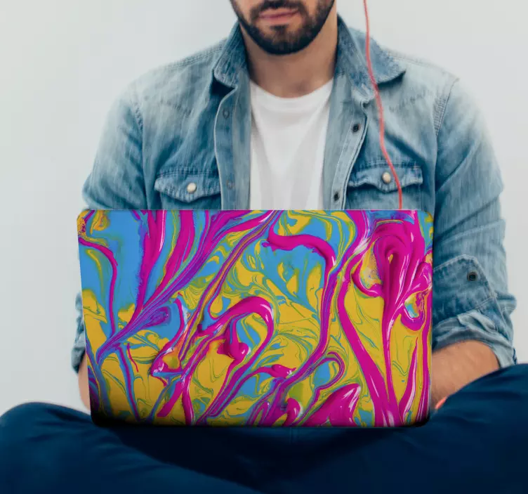 Abstraktna art laptop nalepka - TenStickers