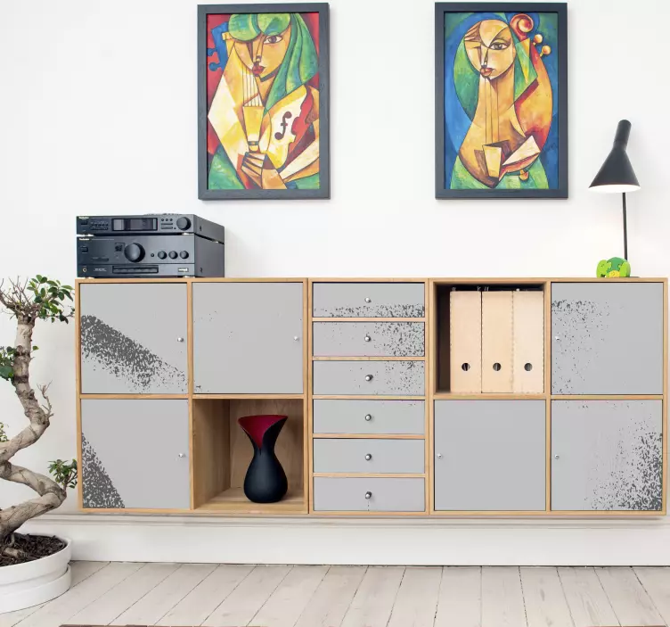 Abstraktno tapeta grunge pohištvo nalepka - TenStickers