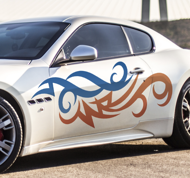 Abstraktni dekorativni motiv nalepka za avto - TenStickers