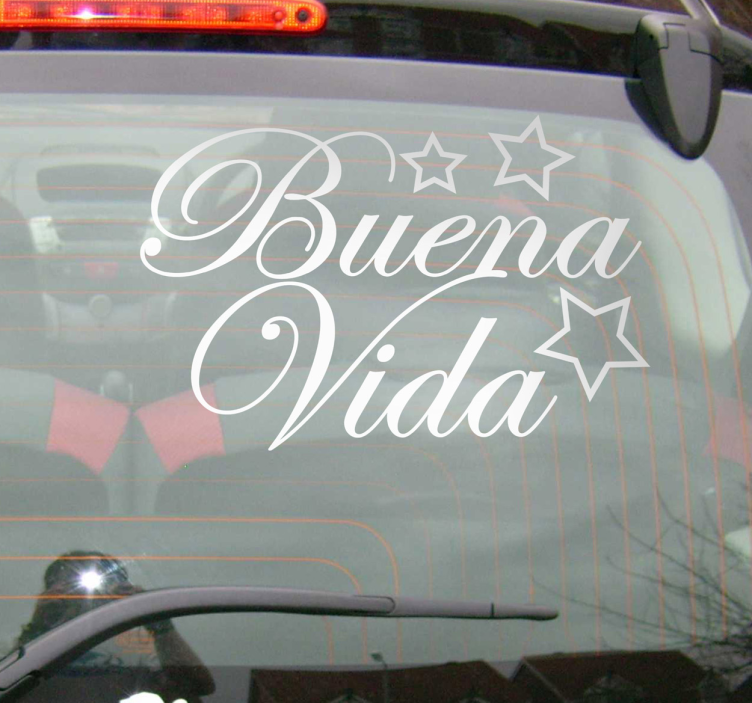 Adhesivo decorativo buena vida besedilna nalepka - TenStickers