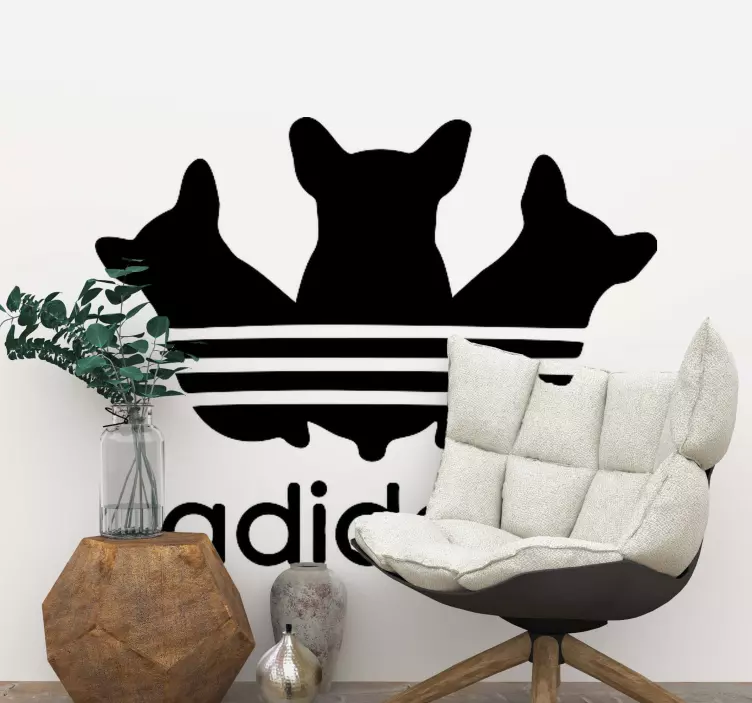 Nalepka adidogi, ki ljubijo živali adidas style - TenStickers