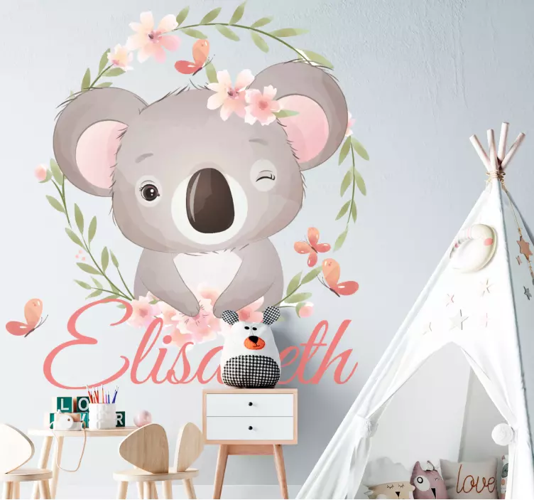 Adorable koala illustration nalepka za otroke - TenStickers