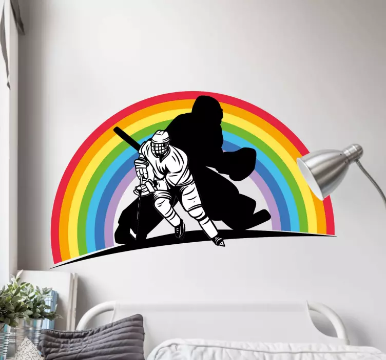 Akcija hokejistov nalepka športa - TenStickers