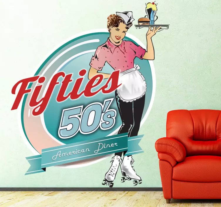 Ameriška natakarica stenske nalepke - TenStickers