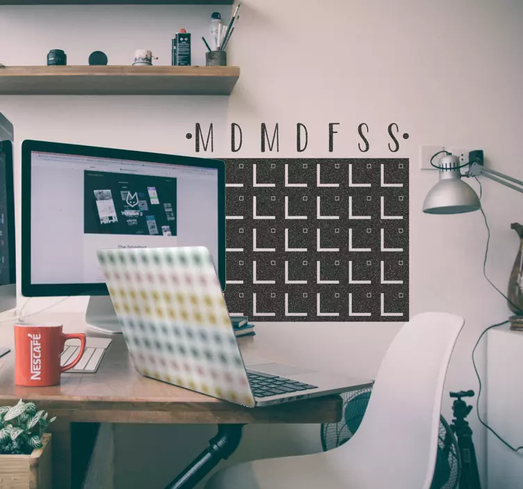 Angleški dnevi v tednu nalepka tablo - TenStickers