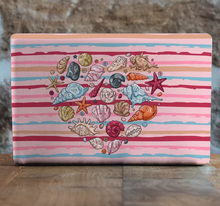 Aranžma morskih školjk nalepka za prenosnik - TenStickers