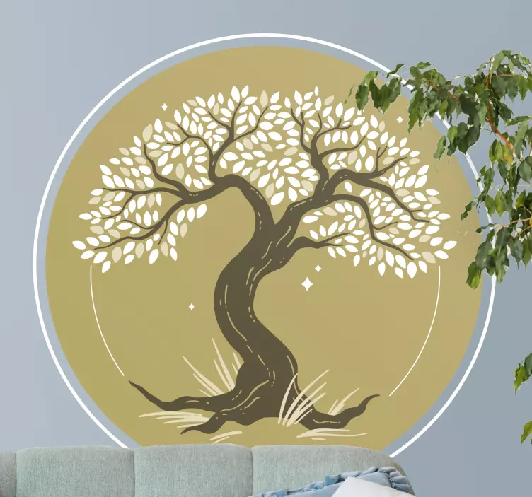 Artistic tree illustration nalepka narave - TenStickers