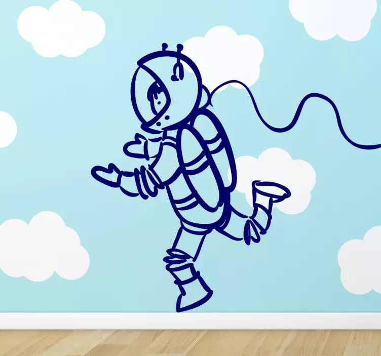 Astronavtski vesoljski prostor stenski nalepki - TenStickers