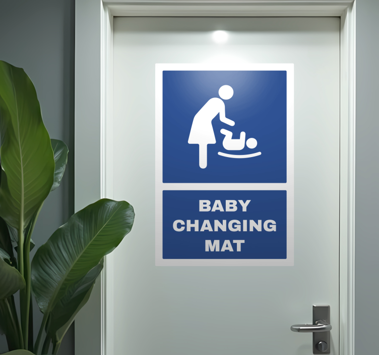 baby changing mat nalepka za vrata - TenStickers