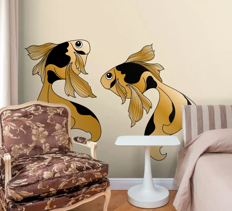 Baročna oblika z nalepko ribje ribe - TenStickers