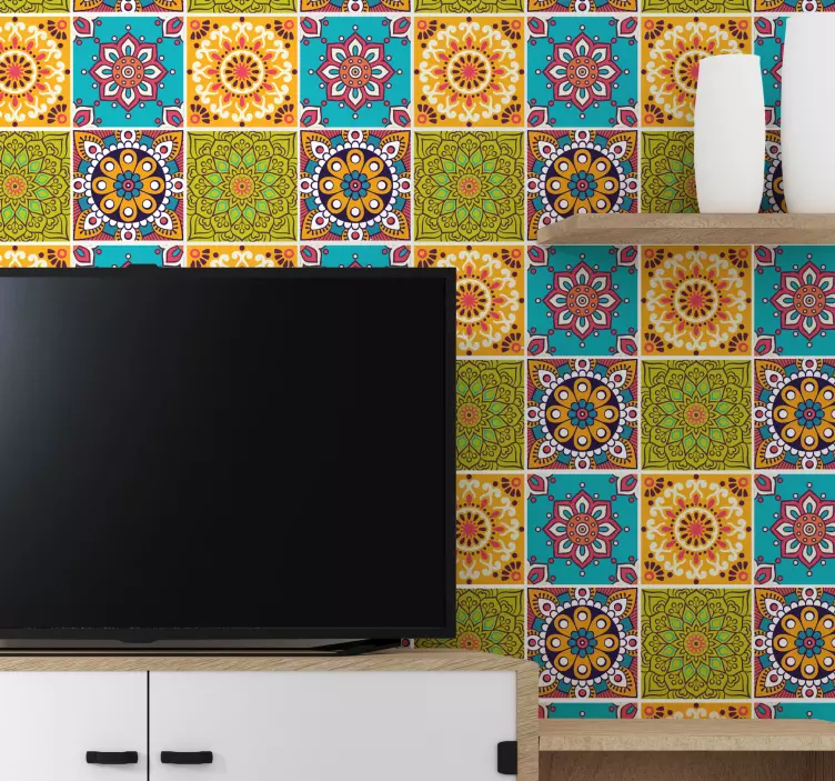 Pisana embalaža nalepk ploščic mandala - TenStickers