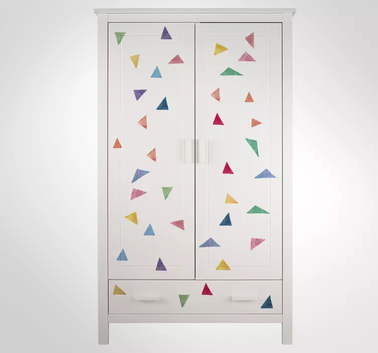 Barvita geometrijska stenska nalepka - TenStickers