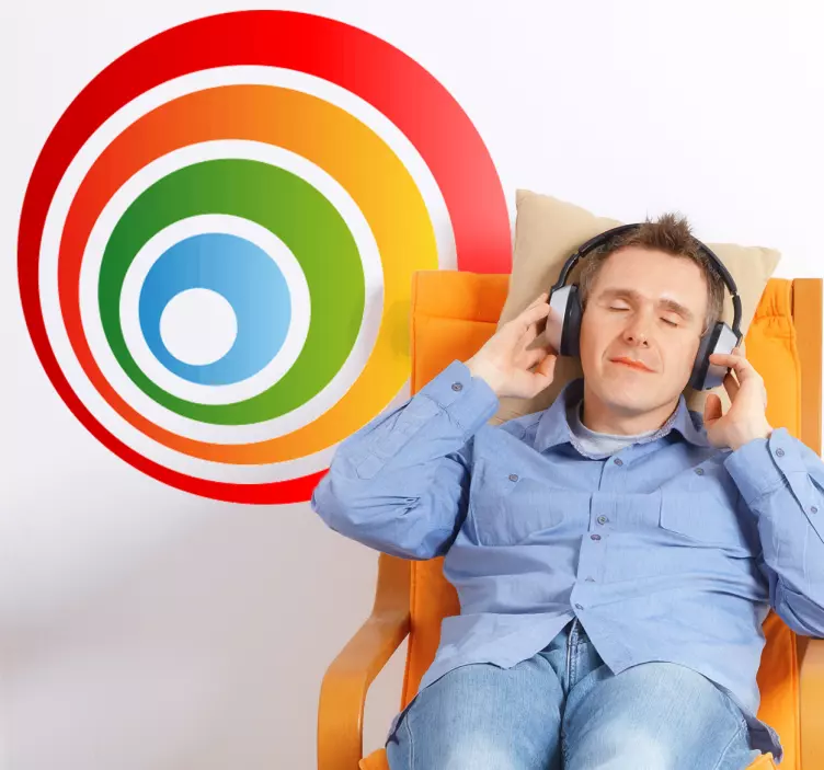 Barvita koncentrična nalepka - TenStickers