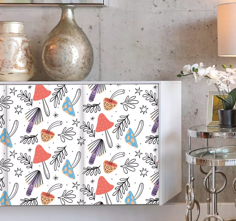 Barviti naravni vzorci Nalepka za pohištvo - TenStickers