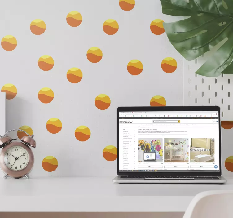 Barviti vzorci krogov geometrijska nalepka - TenStickers