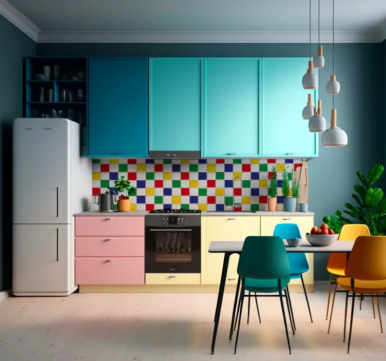 Barvne ploščice enobarvne nalepka - TenStickers