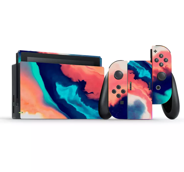 Barvne madeže nintendo nalepka - TenStickers