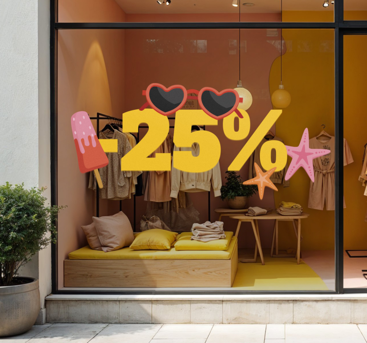 Barvni poletni popust nalepka za razprodajo - TenStickers