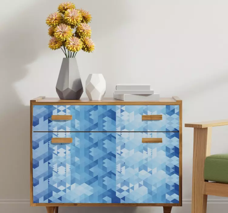 Nalepka pohištva s pisanimi trikotniki - TenStickers