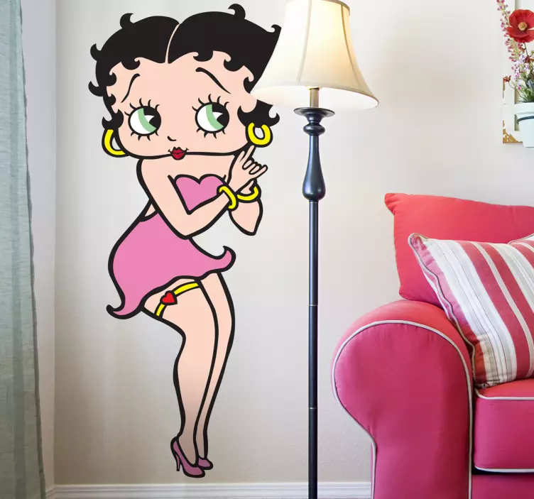 Betty boop v barvni nalepki - TenStickers