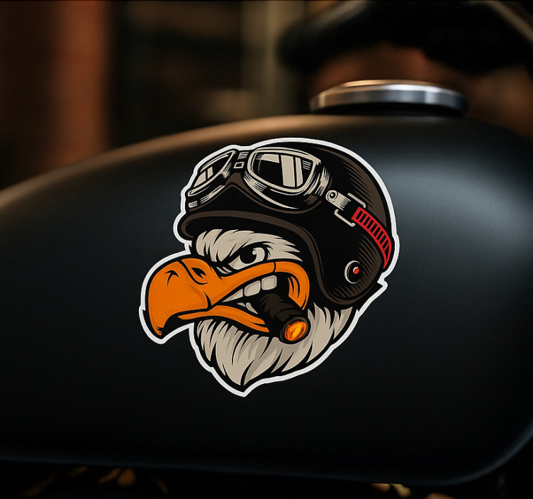 Biker eagle mascot nalepka za motor - TenStickers