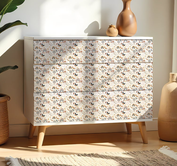 Boho colorful rainbows nalepka za pohištvo - TenStickers