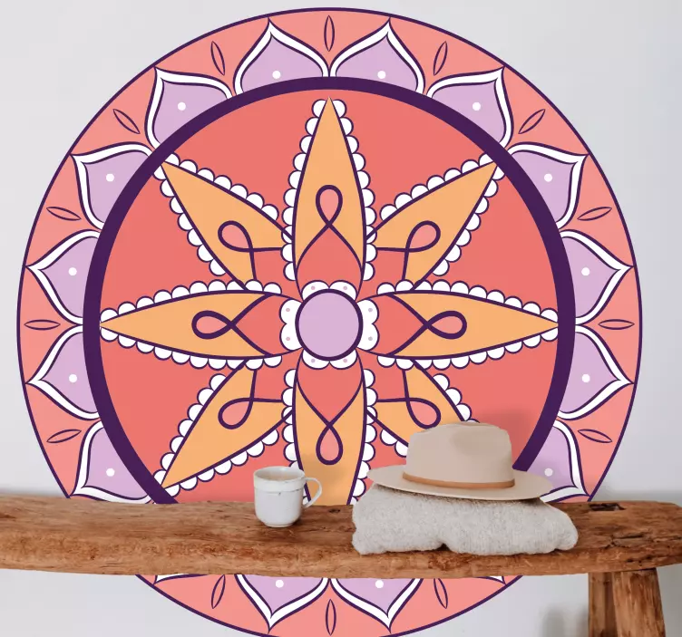 Botanična mandala nalepka živali - TenStickers