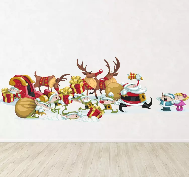 Božiček nalepka je tukaj božiček - TenStickers